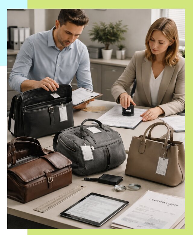 Сертификация сумок в Новом Уренгое от 7799 руб. | Алешин-Нвг