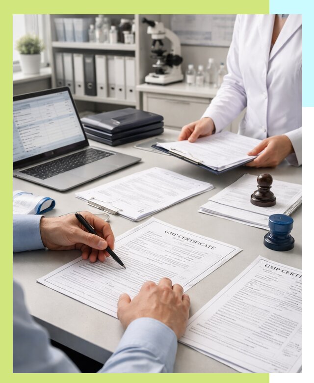 Оформление сертификата GMP в Новом Уренгое для фармпроизводства