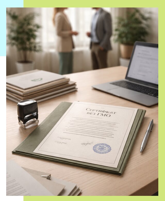 Сертификат без ГМО в Новом Уренгое от 7799 р. оформить срочно Алешин-Нвг